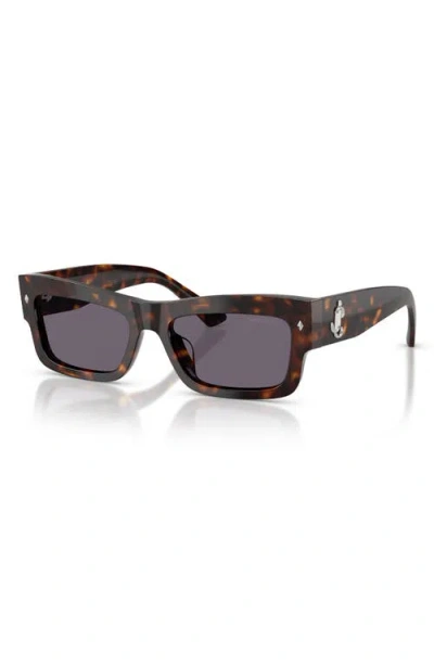 Jimmy Choo 53mm Rectangular Sunglasses In Blue