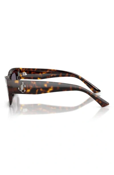 Jimmy Choo 53mm Rectangular Sunglasses In Blue