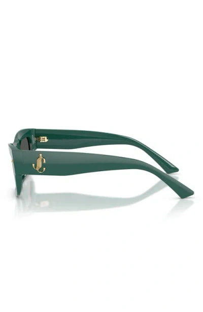 Jimmy Choo 53mm Rectangular Sunglasses In Green