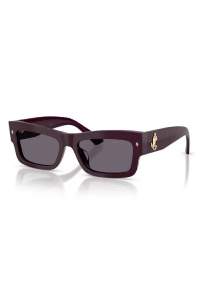 Jimmy Choo 53mm Rectangular Sunglasses In Brown
