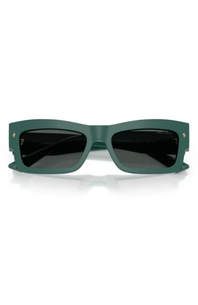 Jimmy Choo 53mm Rectangular Sunglasses In Green