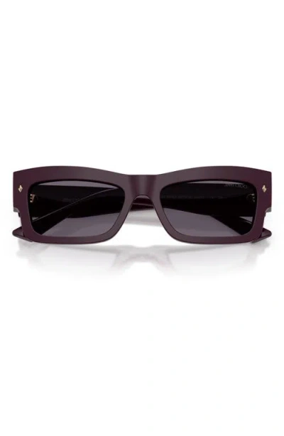 Jimmy Choo 53mm Rectangular Sunglasses In Brown