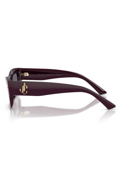Jimmy Choo 53mm Rectangular Sunglasses In Brown