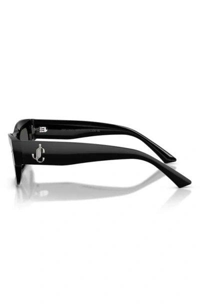Jimmy Choo 53mm Rectangular Sunglasses In Black