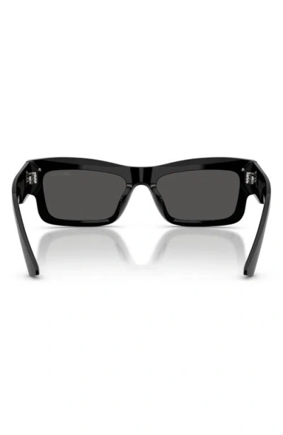 Jimmy Choo 53mm Rectangular Sunglasses In Black