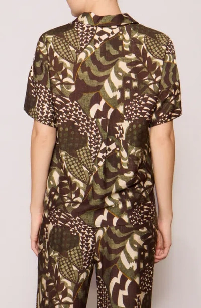 Melloday Easy Woven Pullover Shirt In Multi