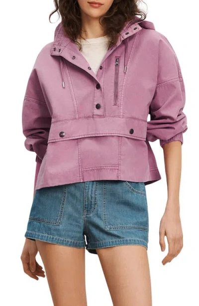 Veronica Beard Cunningham Button-front Cotton Pullover Jacket In Pink
