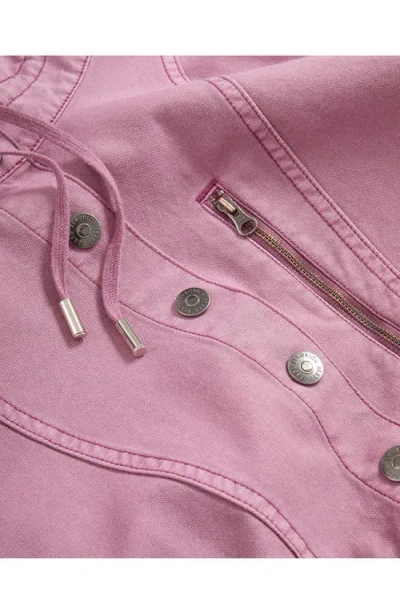 Veronica Beard Cunningham Button-front Cotton Pullover Jacket In Pink