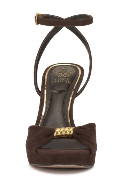 Vince Camuto Neala Ankle Strap Sandal In Brown