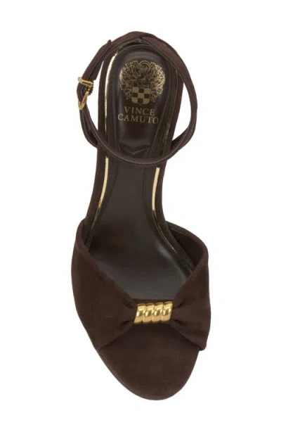 Vince Camuto Neala Ankle Strap Sandal In Brown