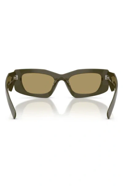 Prada 51mm Rectangular Sunglasses In Green
