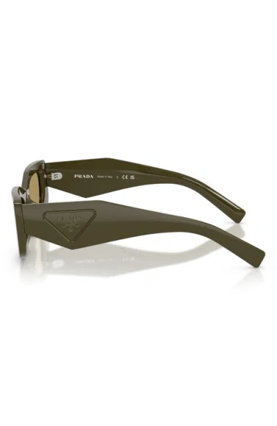 Prada 51mm Rectangular Sunglasses In Green