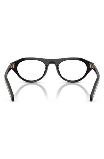 Prada 52mm Irregular Blue Light Blocking Glasses In Neutral