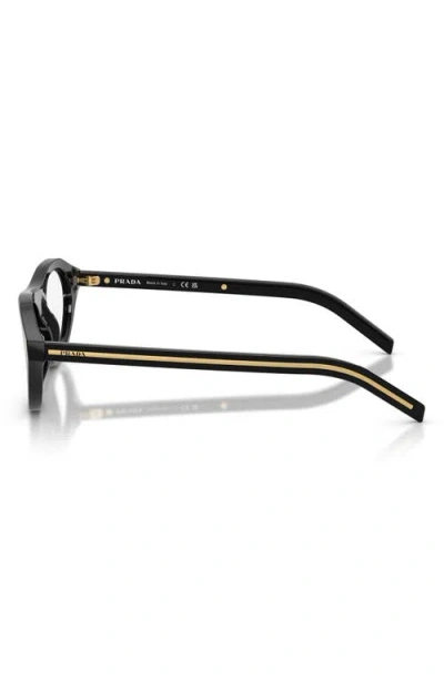 Prada 52mm Irregular Blue Light Blocking Glasses In Neutral