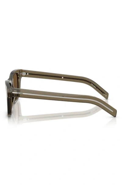 Prada 55mm Rectangular Sunglasses In Brown