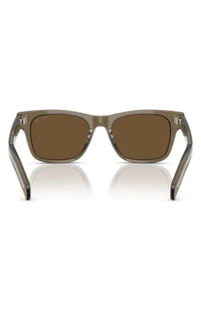 Prada 55mm Rectangular Sunglasses In Brown