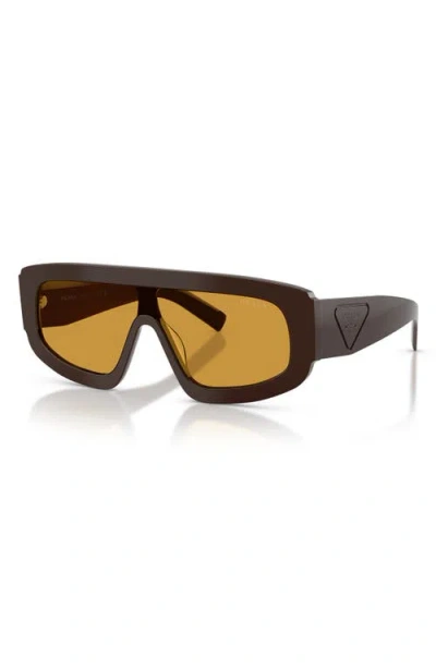 Prada 0pr D10s Rectangular Brown Acetate Sunglasses In Multi