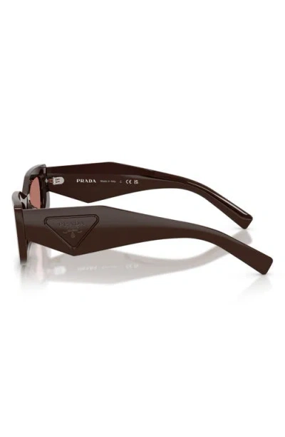 Prada 51mm Rectangular Sunglasses In Brown