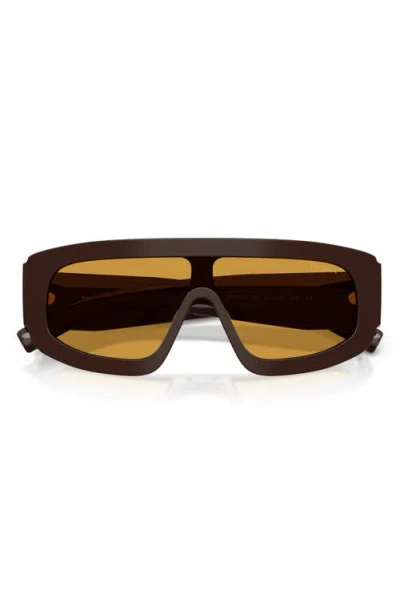 Prada 0pr D10s Rectangular Brown Acetate Sunglasses In Multi