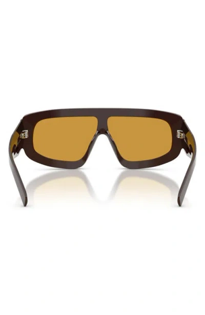 Prada 0pr D10s Rectangular Brown Acetate Sunglasses In Multi