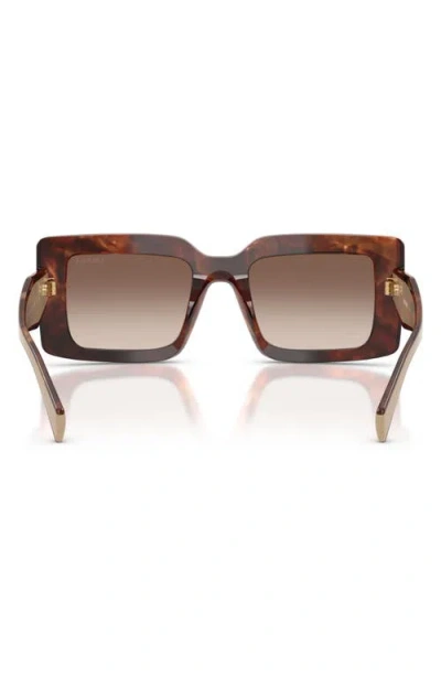 Prada 52mm Rectangular Sunglasses In Brown