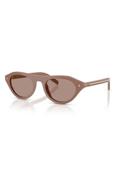 Prada 51mm Irregular Sunglasses In Gray