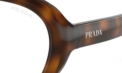 Prada 56mm Irregular Blue Light Blocking Glasses In Gold