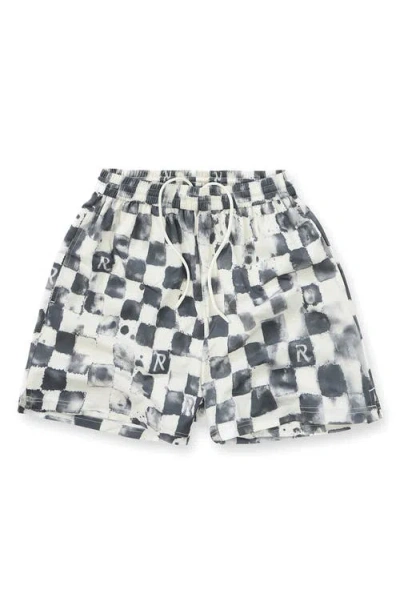 Represent Poolside Check Swim Trunks In White