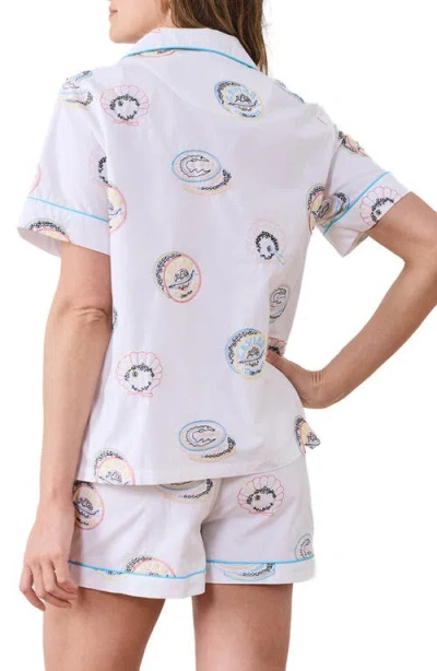 Printfresh Cotton Poplin Short Pajamas In White