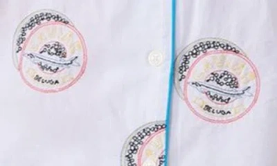 Printfresh Cotton Poplin Pajamas In White