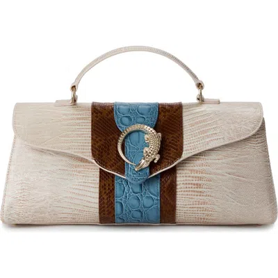 Brahmin Dayan Embossed Leather Shoulder Bag In Multi