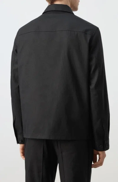 Mango Patch Pocket Jacket In Black