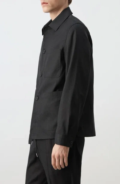 Mango Patch Pocket Jacket In Black