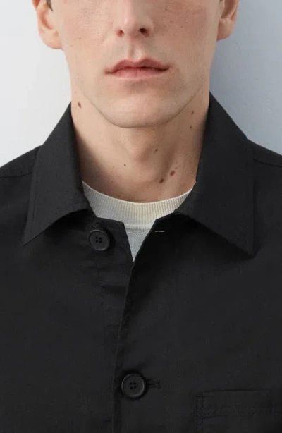 Mango Patch Pocket Jacket In Black
