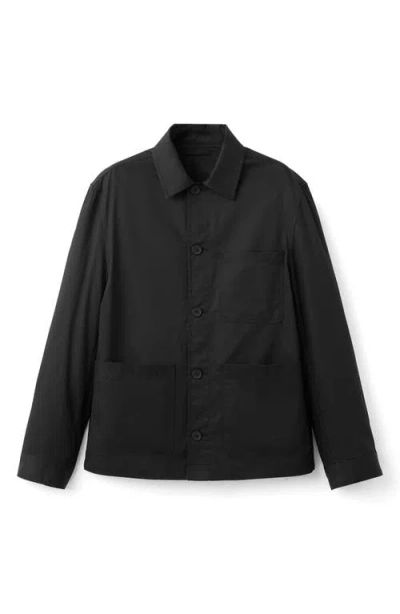 Mango Patch Pocket Jacket In Black