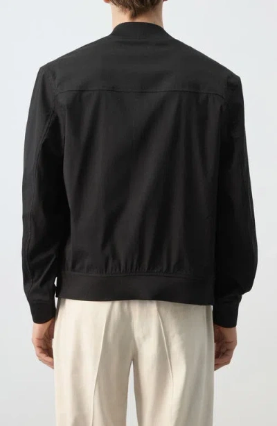 Mango Bomber Jacket In Black