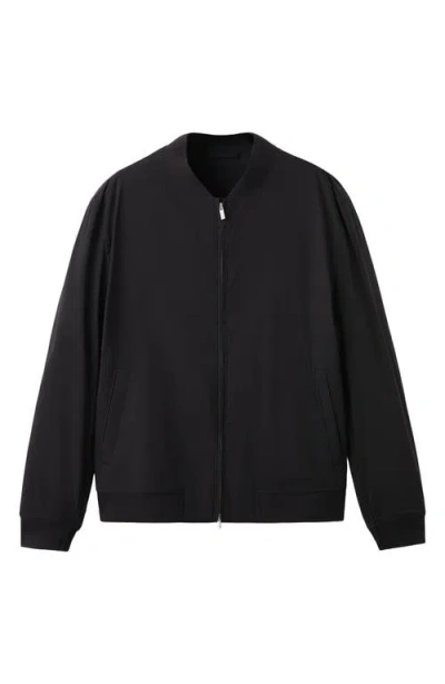 Mango Bomber Jacket In Black