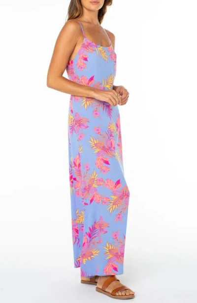 Roxy Skylar Tie Back Maxi Sundress In Blue