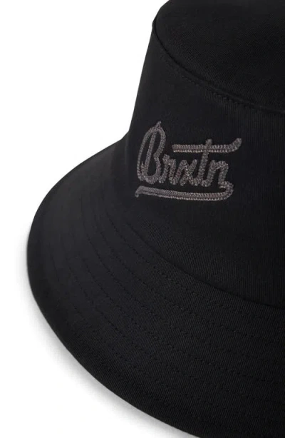Brixton Eldon Packable Bucket Hat In Black