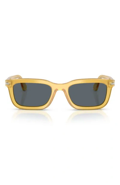 Persol 53mm Rectangular Sunglasses In Gold