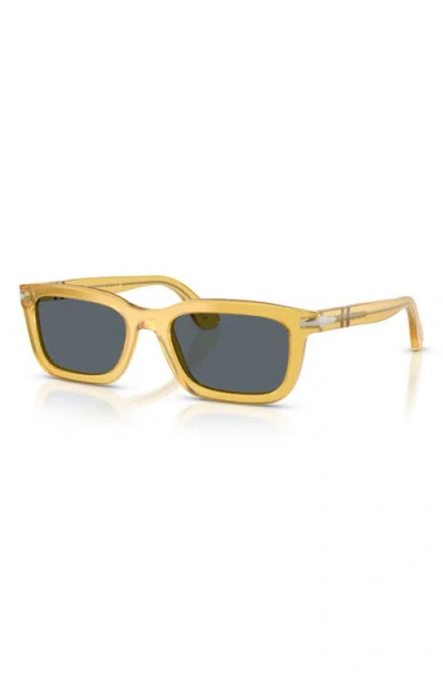 Persol 53mm Rectangular Sunglasses In Gold