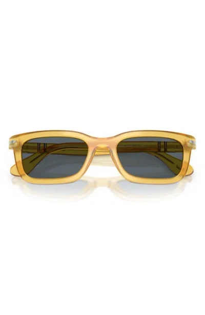 Persol 53mm Rectangular Sunglasses In Gold