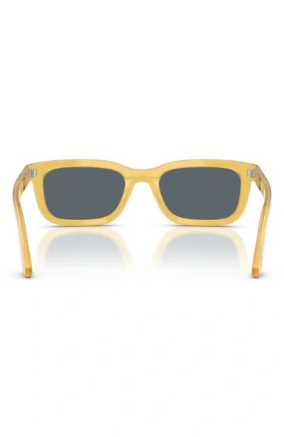 Persol 53mm Rectangular Sunglasses In Gold
