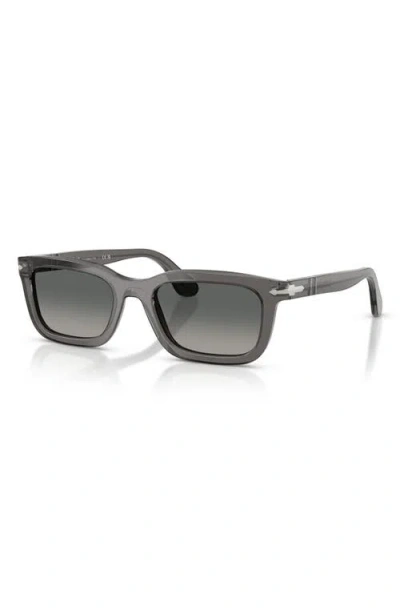 Persol 53mm Rectangular Sunglasses In Gray