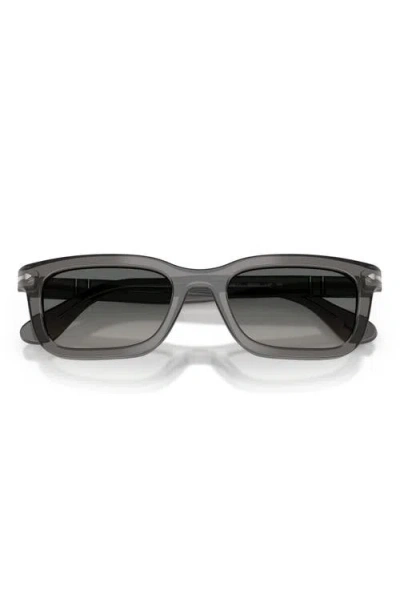 Persol 53mm Rectangular Sunglasses In Gray