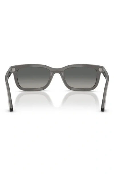 Persol 53mm Rectangular Sunglasses In Gray