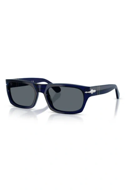 Persol 55mm Rectangular Sunglasses In Purple