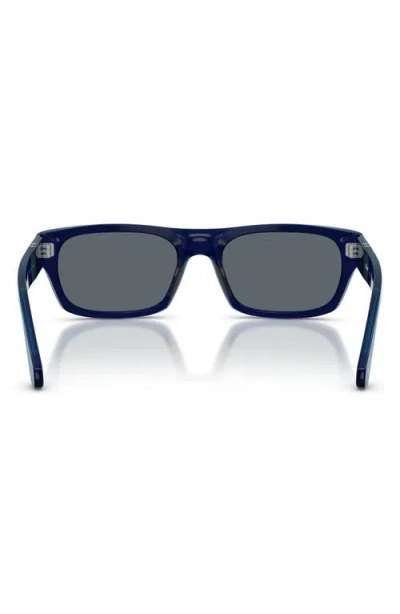 Persol 55mm Rectangular Sunglasses In Purple