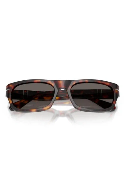 Persol 55mm Rectangular Sunglasses In Orange