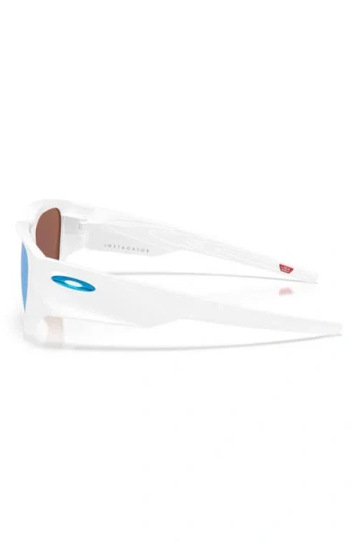 Oakley Instagator 58mm Polarized Rectangular Sunglasses In Blue